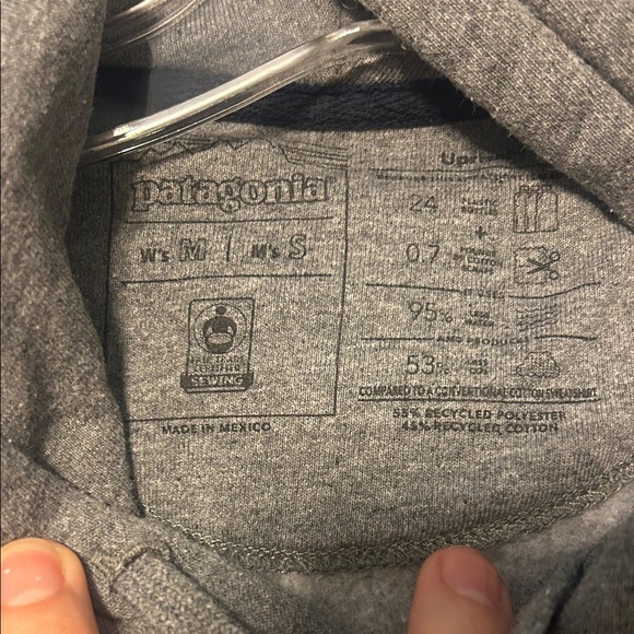 Patagonia Gray Hoodie with Multicolor Stripes - Picture 4 of 5